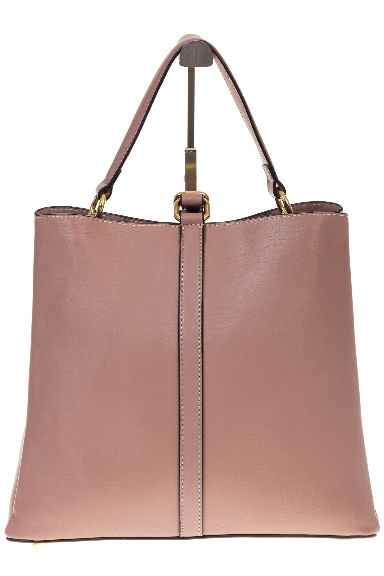 На фото 3 - Сумка цвета пудры из натуральной кожи на каждый день 6101AMK5