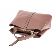 На фото 4 - Сумка цвета пудры из натуральной кожи на каждый день 6101AMK5