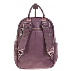 На фото 3 - Строгий женский рюкзак из кожи, цвет пудра 6102