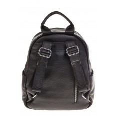 На фото 3 - Черный городской рюкзак из натуральной кожи 6105