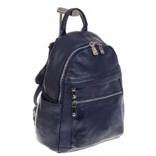 На фото 1 - Женский городской рюкзак синего цвета 6107