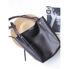 На фото 3 - Женская сумка с ручками-трансформерами из натуральной кожи, цвет чёрный