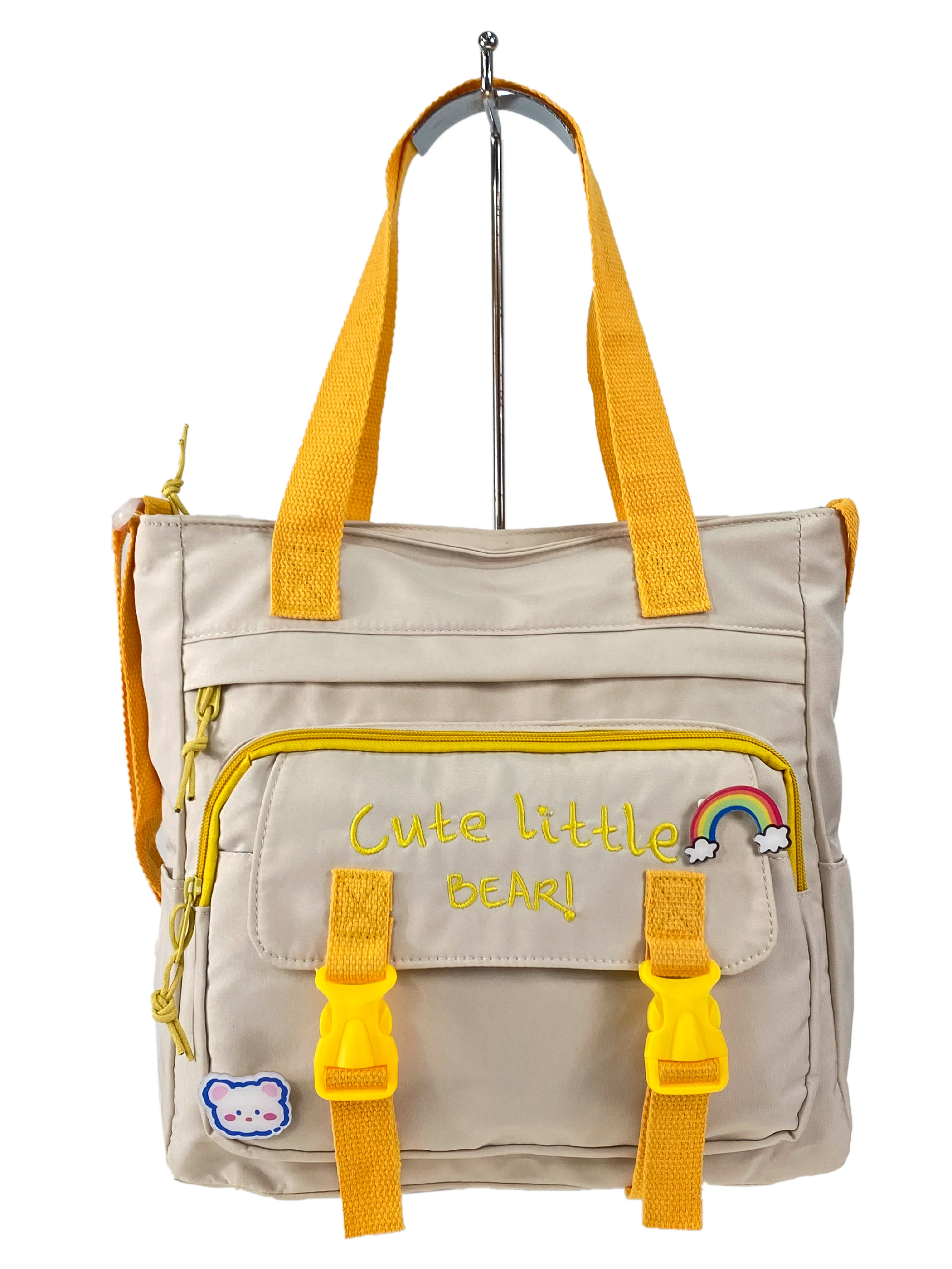 На фото 2 - Молодежная  сумка шоппер из текстиля, мультицвет
