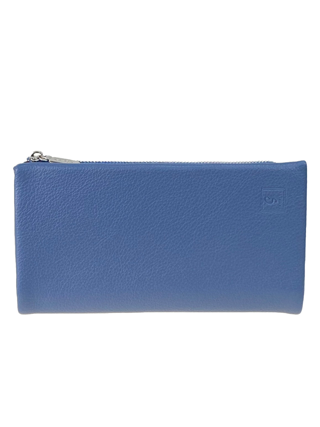 На фото 1 - Женское портмоне из искусственной кожи, цвет синий