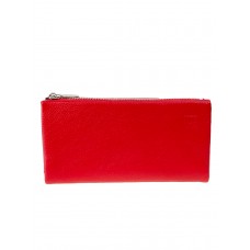 На фото 1 - Женское портмоне из искусственной кожи, цвет красный