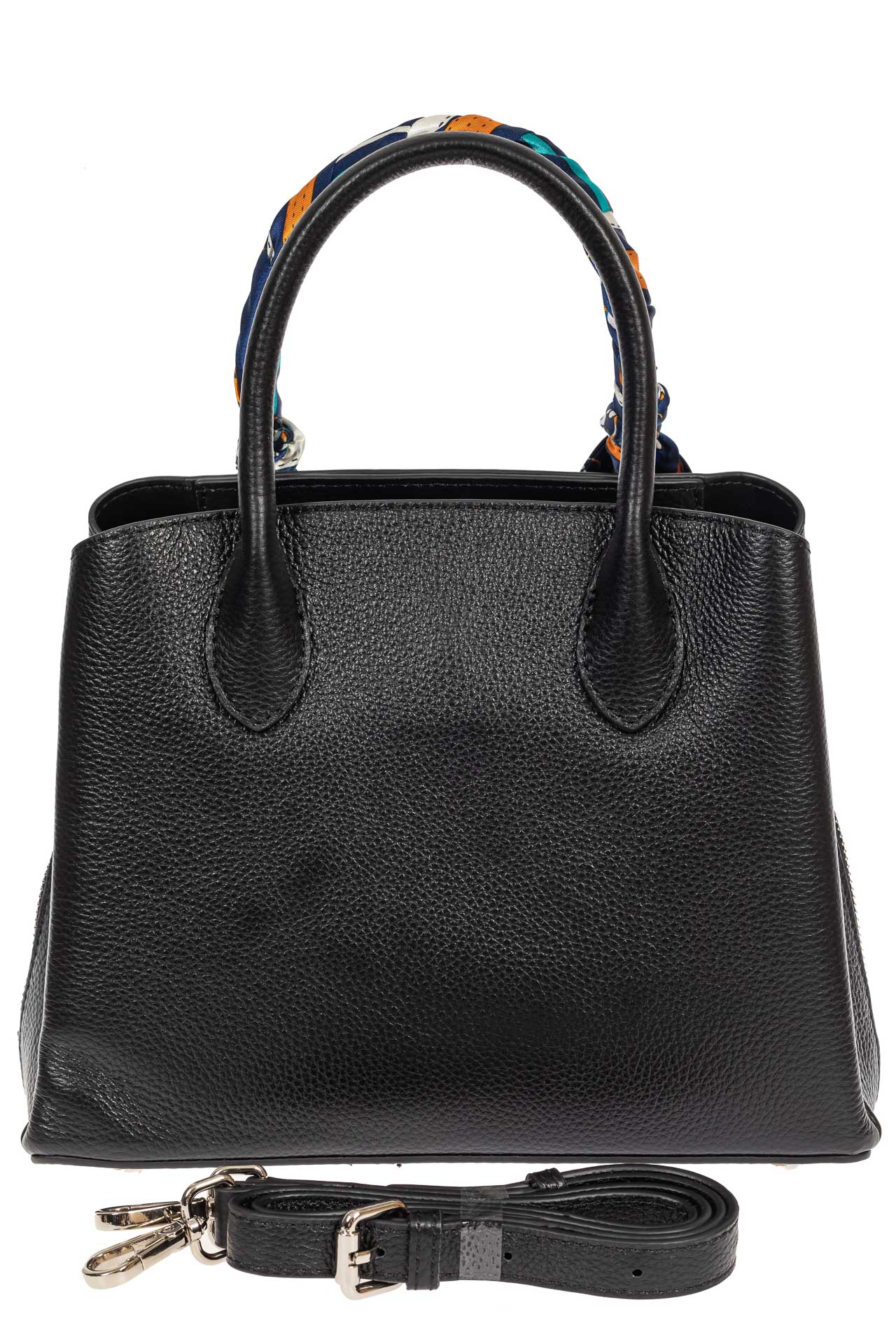 На фото 3 - Женская сумка из натуральной кожи с ярким твилли, цвет чёрный