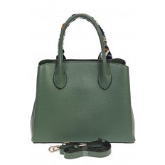 На фото 3 - Женская сумка из натуральной кожи с ярким твилли, цвет бирюзовый