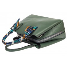 На фото 4 - Женская сумка из натуральной кожи с ярким твилли, цвет бирюзовый