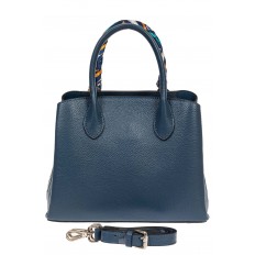 На фото 3 - Женская сумка из натуральной кожи с ярким твилли, цвет синий