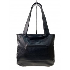 На фото 2 -  Женская сумка из искусственной кожи, цвет черный