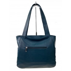 На фото 2 -  Женская сумка из искусственной кожи, цвет  синий