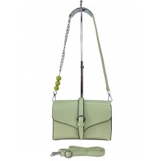 На фото 2 - Женская сумка кросс-боди из искусственной кожи, цвет зеленый