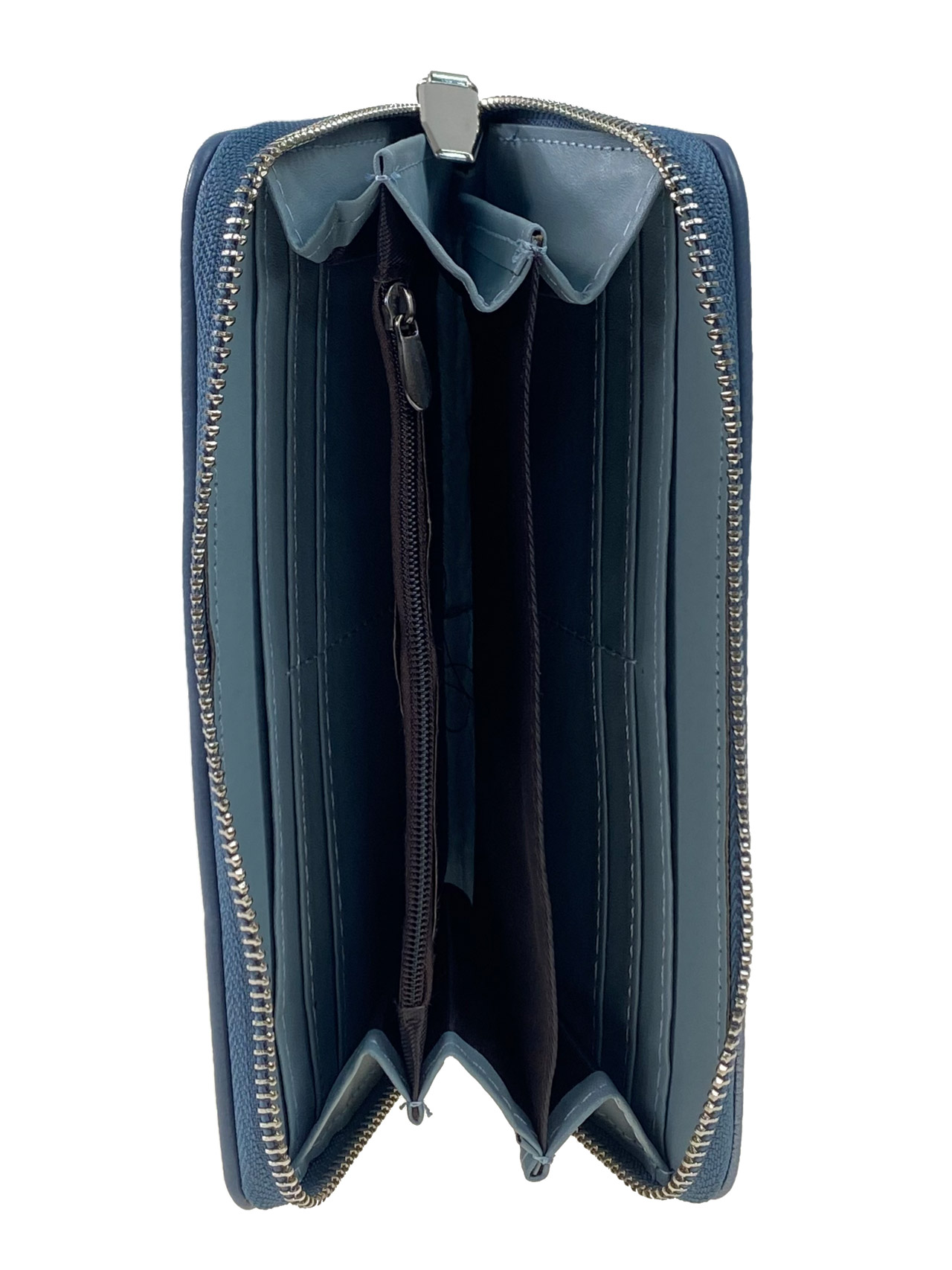 На фото 2 - Женское портмоне из искусственной кожи, цвет синий