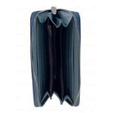 На фото 2 - Женское портмоне из искусственной кожи, цвет синий