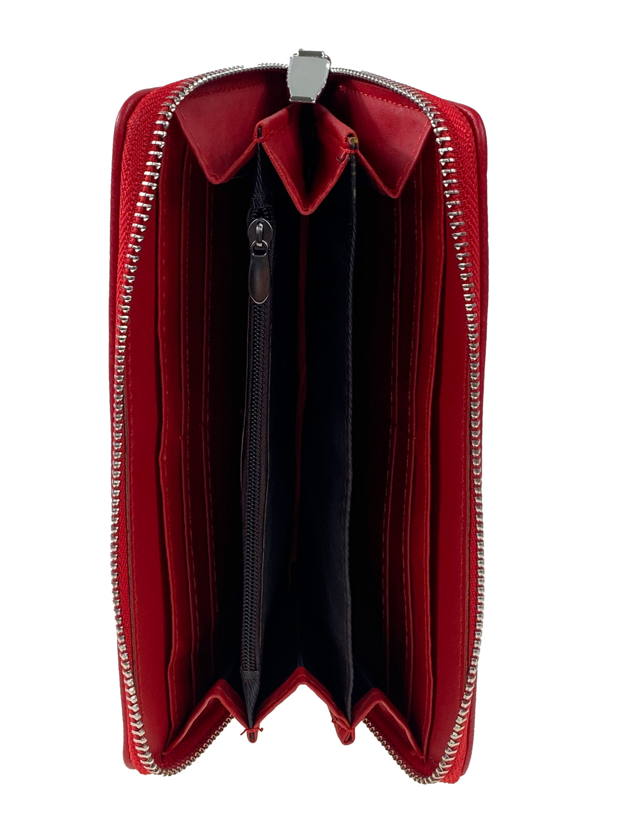 На фото 2 - Женское портмоне из искусственной кожи, цвет красный