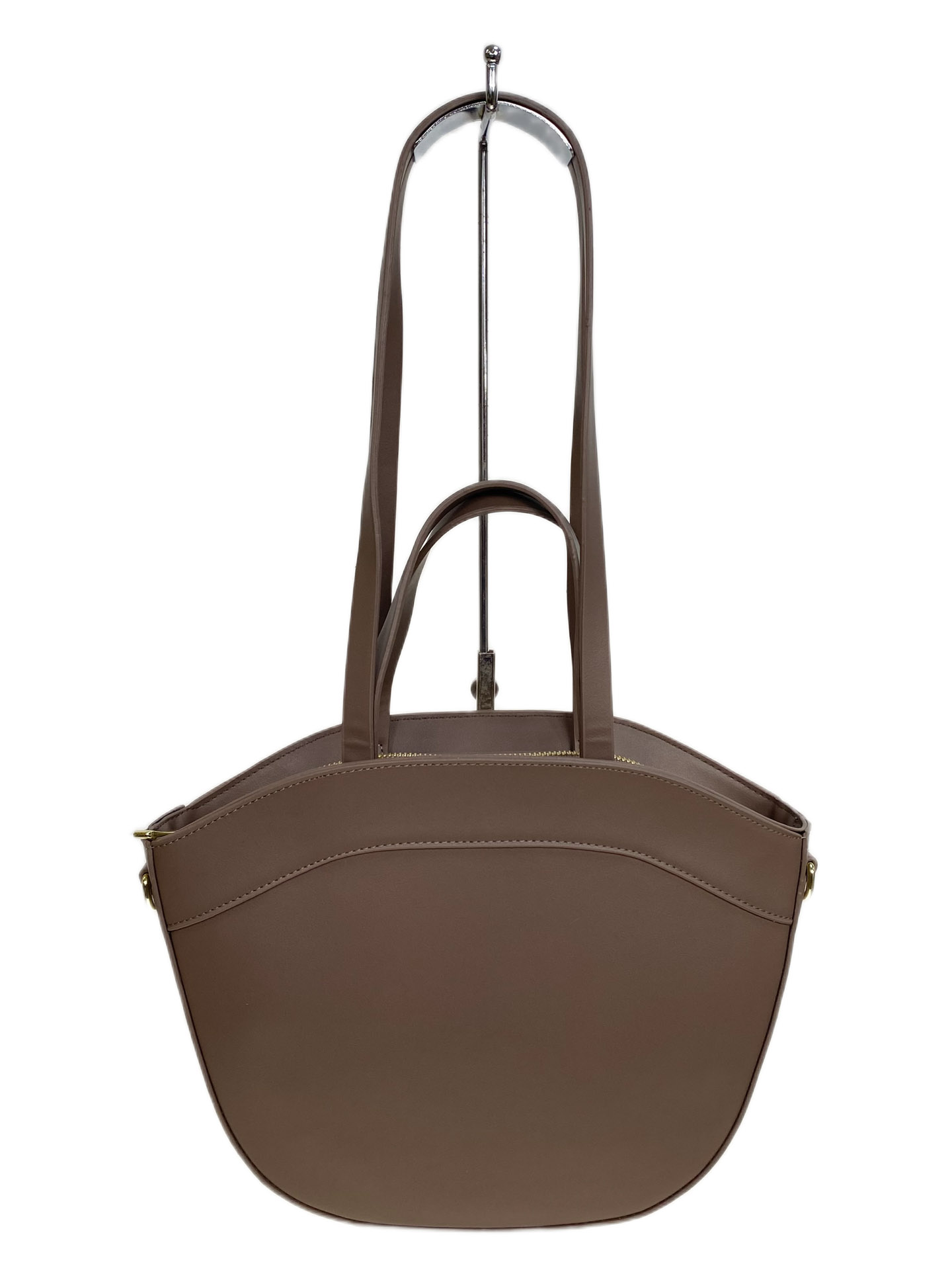 На фото 2 - Женская сумка из искусственной кожи, цвет пыльная роза