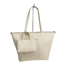 На фото 1 - Женская сумка из искусственной кожи, цвет белый