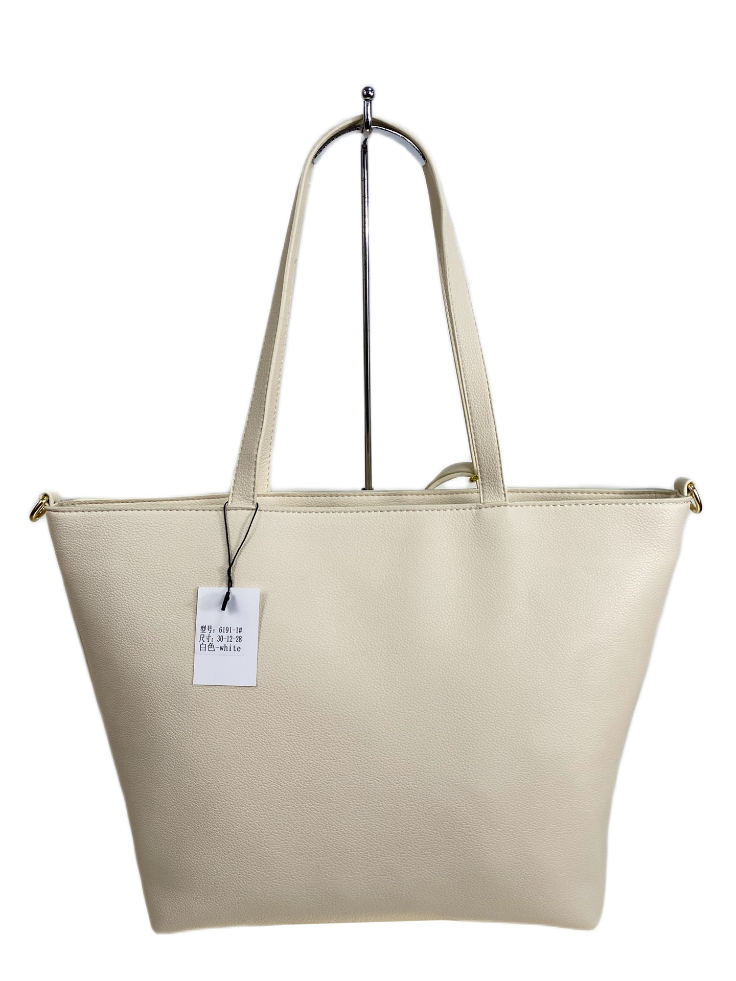 На фото 2 - Женская сумка из искусственной кожи, цвет белый