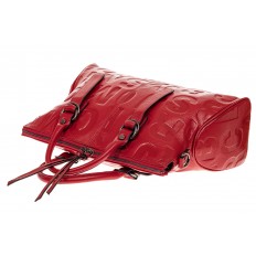 На фото 3 - Модная женская сумка из натуральной кожи, цвет красный