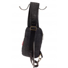 На фото 3 - Текстильный слинг-рюкзак для мужчин, цвет темно-серый