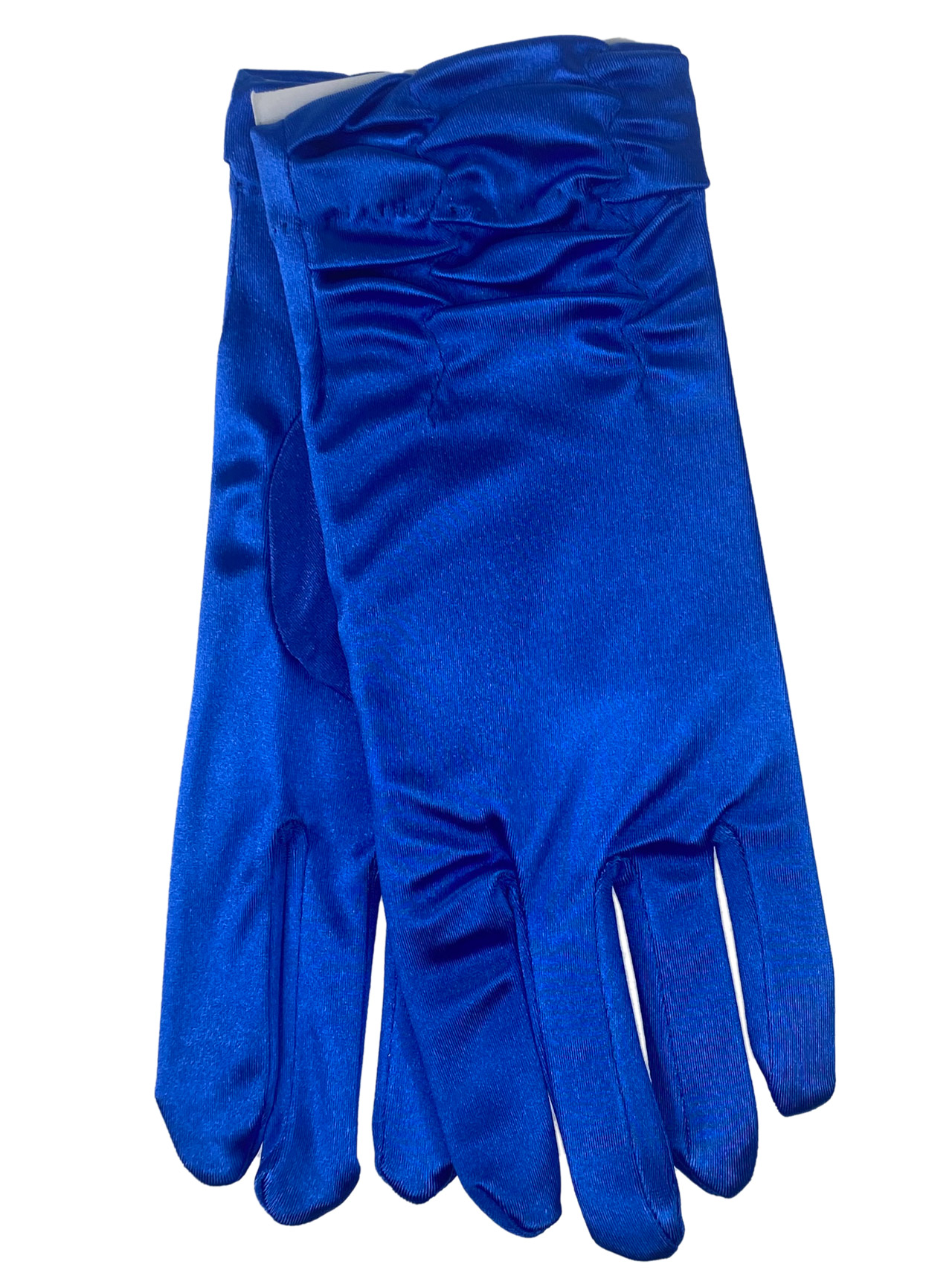 На фото 1 - Элегантные атласные женские перчатки, цвет голубой