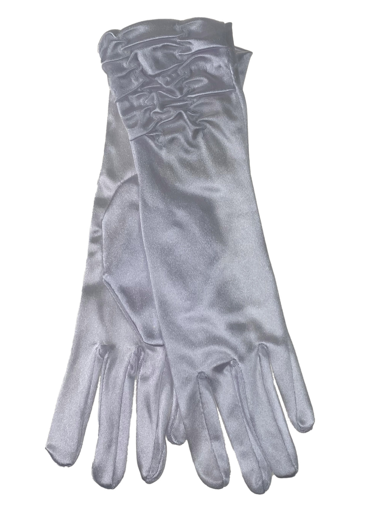 На фото 1 - Элегантные атласные женские перчатки, цвет молочный
