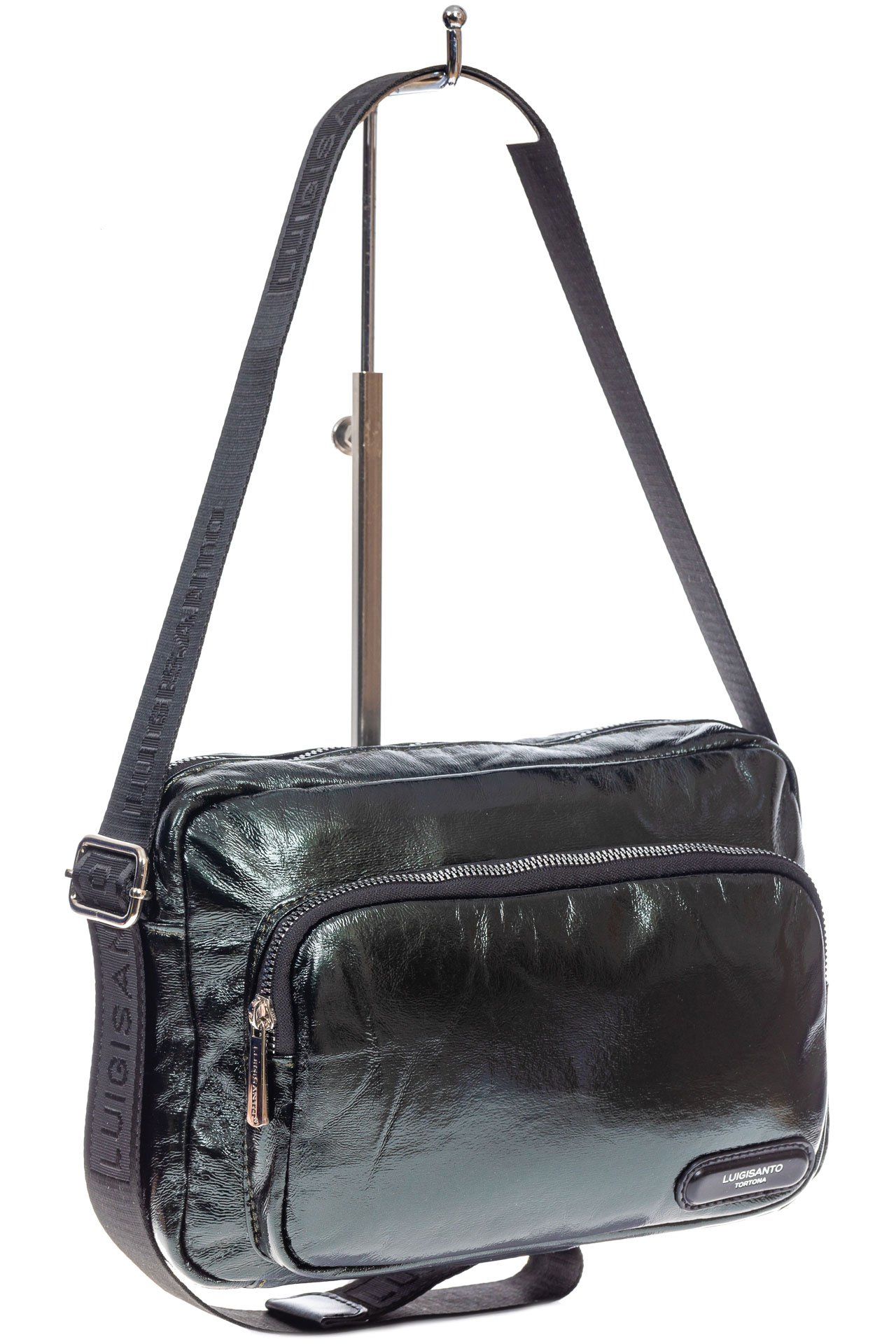 На фото 3 - Молодёжная  сумка из экокожи, цвет зеленый