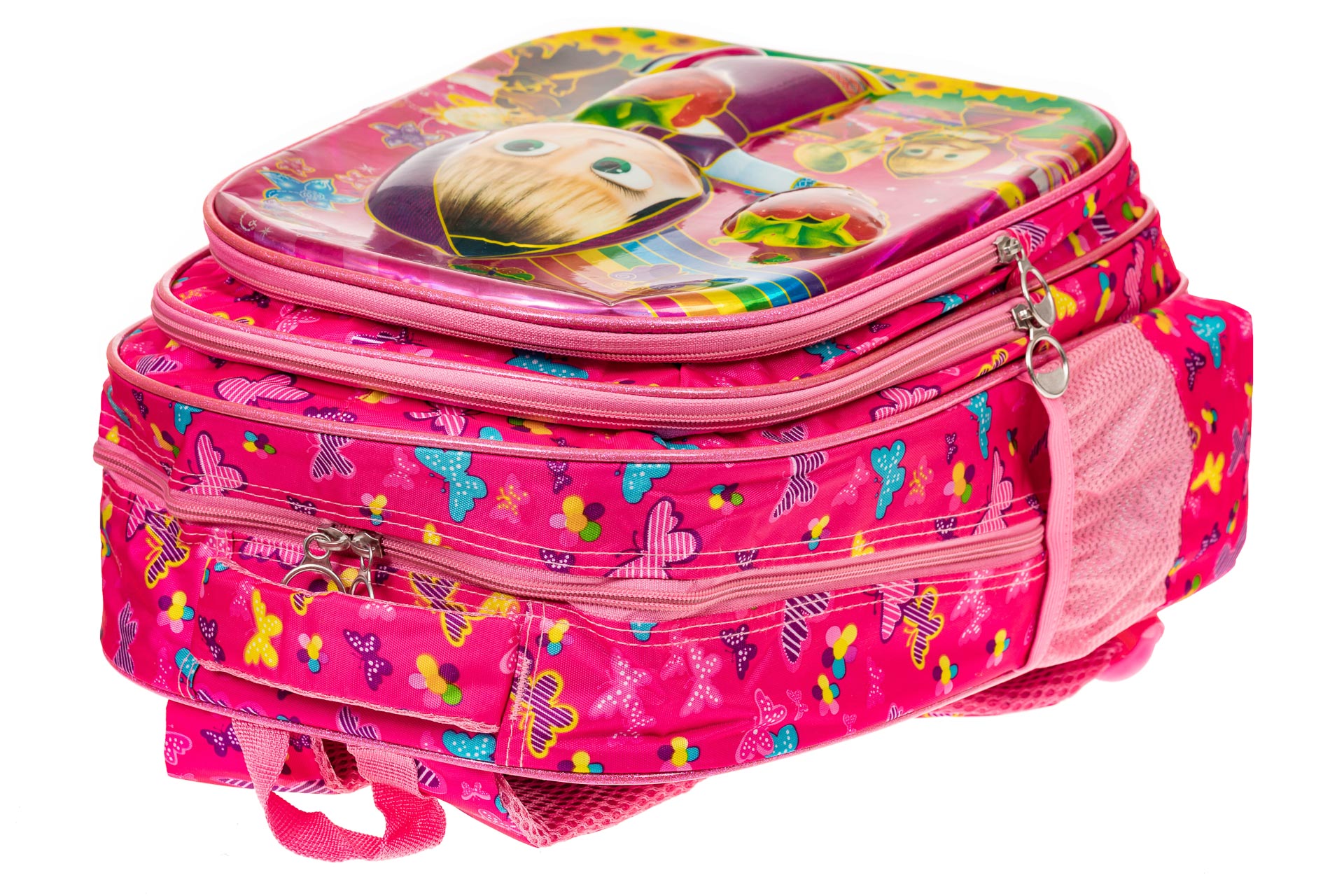 На фото 3 - Большой школьный рюкзак, цвет фуксия