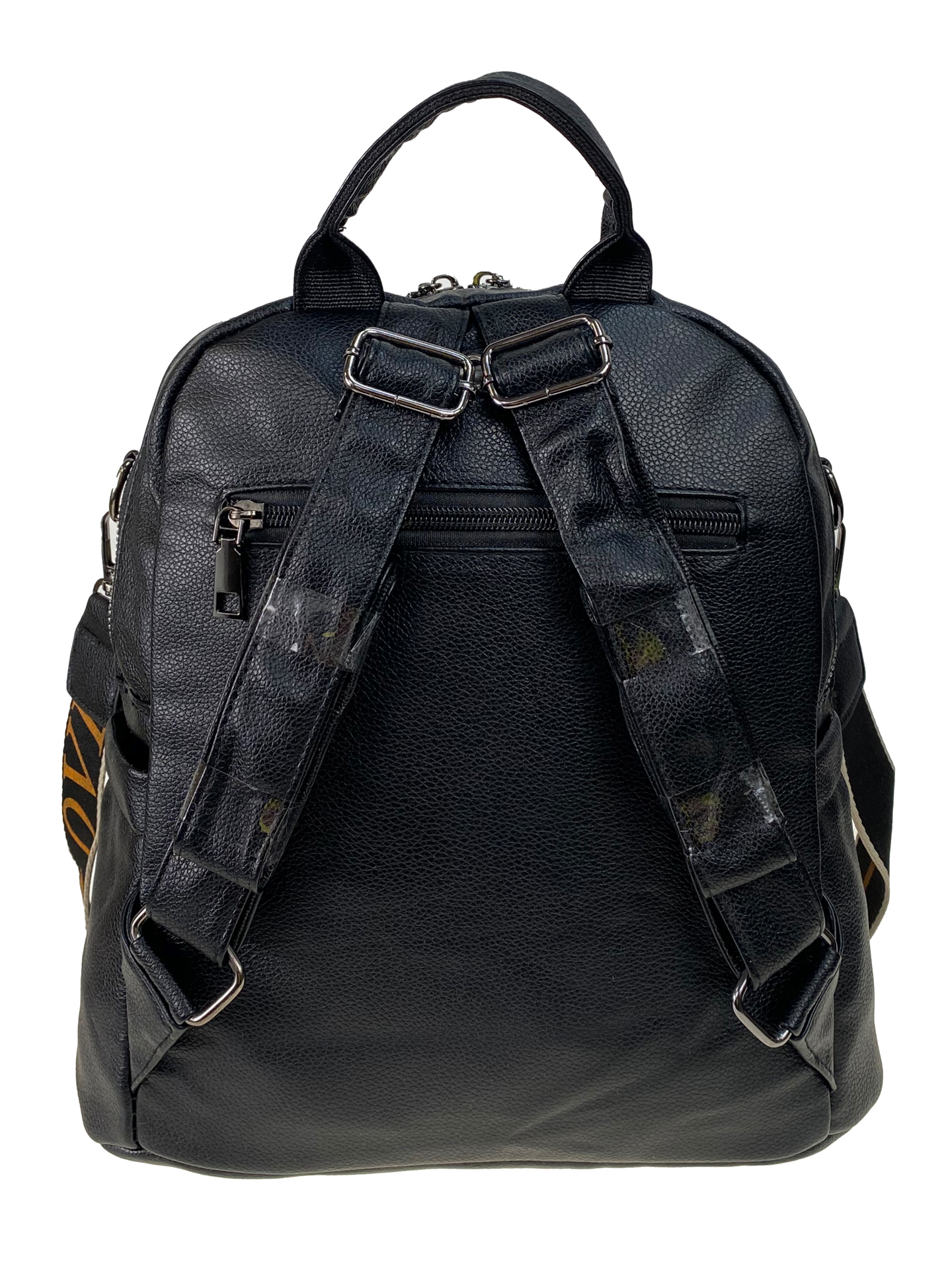 На фото 2 - Сумка-рюкзак из искусственной кожи, цвет чёрный