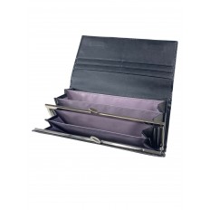 На фото 2 - Женский кошелёк-портмоне из искусственной кожи, цвет черный