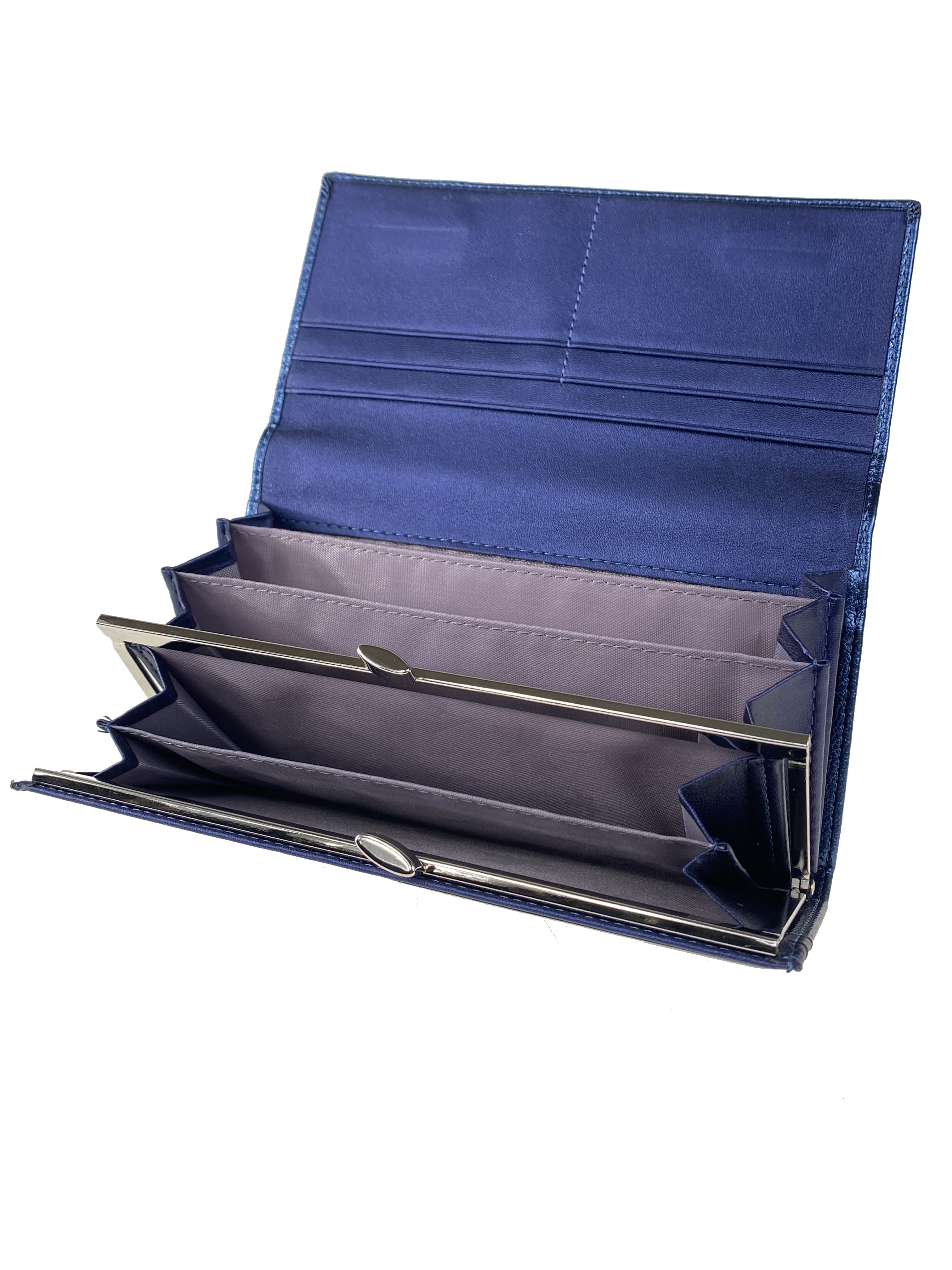 На фото 2 - Женский кошелёк-портмоне из искусственной кожи, цвет синий