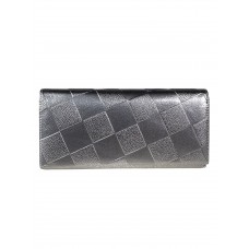 На фото 1 - Женский кошелёк-портмоне из искусственной кожи, цвет серебро