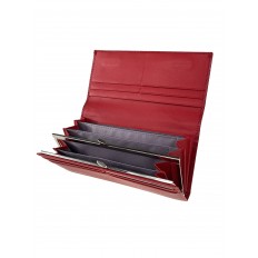 На фото 2 - Женский кошелёк-портмоне из искусственной кожи, цвет красный