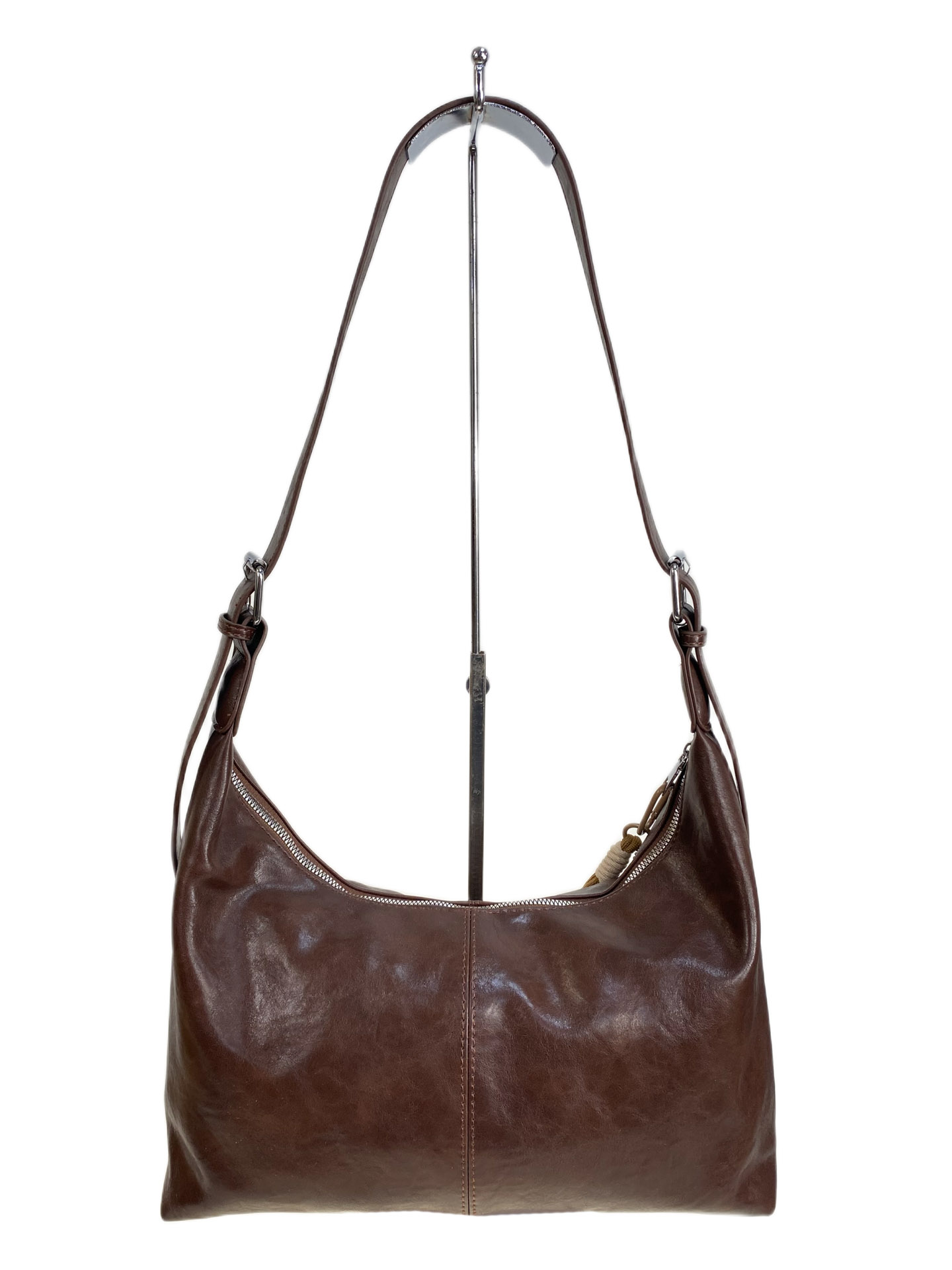 На фото 2 - Женская сумка из искусственной кожи, цвет шоколад