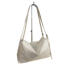 На фото 1 - Женская сумка из искусственной кожи, цвет молочный