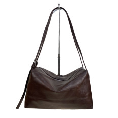 На фото 2 - Женская сумка из искусственной кожи, цвет шоколад