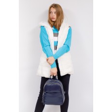 На фото 4 - Женский рюкзак из натуральной кожи, цвет синий