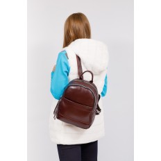 На фото 4 - Женский рюкзак из натуральной кожи, цвет кофе