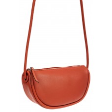 На фото 1 - Кожаная сумка Saddle Bag, цвет кирпичный