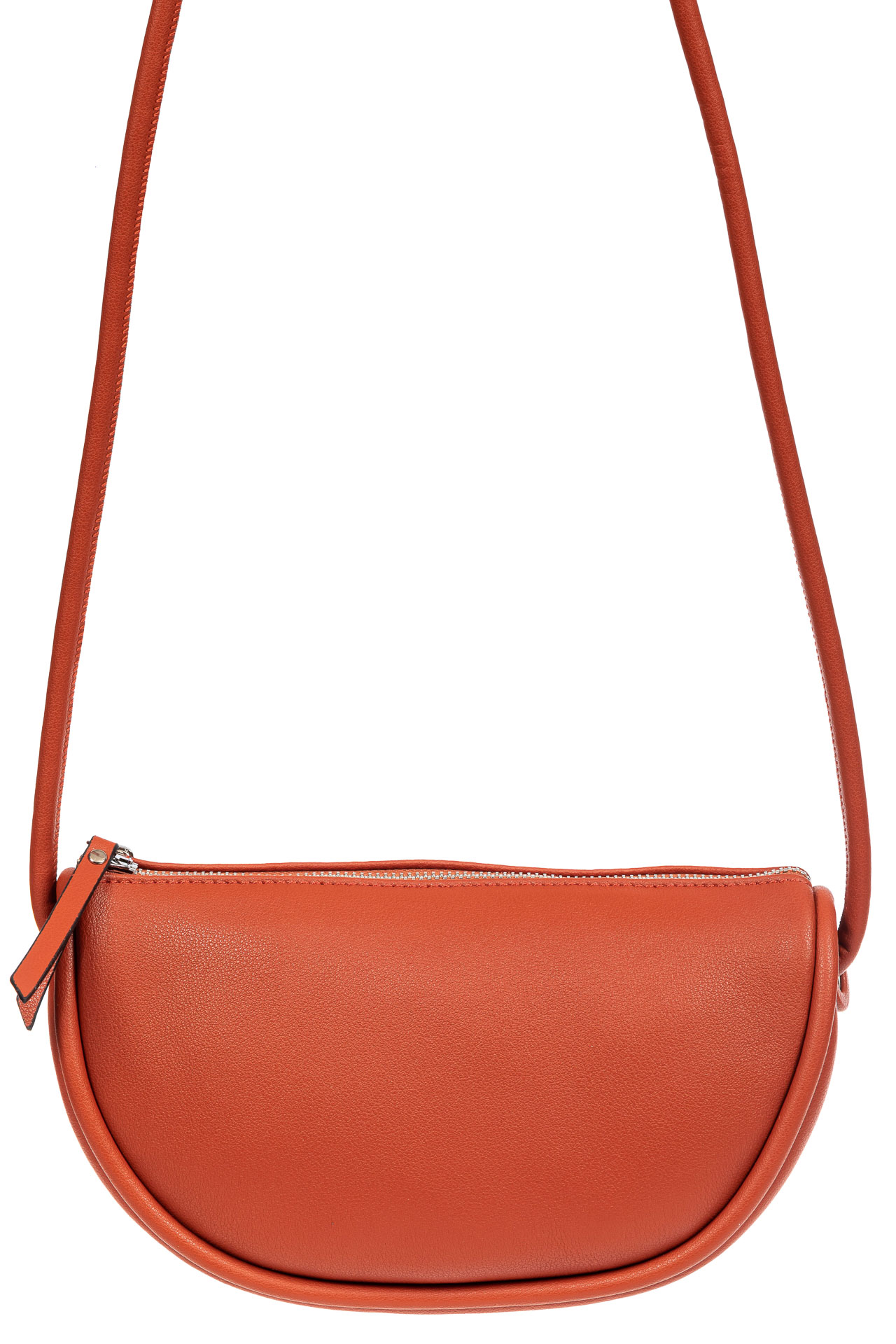 На фото 2 - Кожаная сумка Saddle Bag, цвет кирпичный