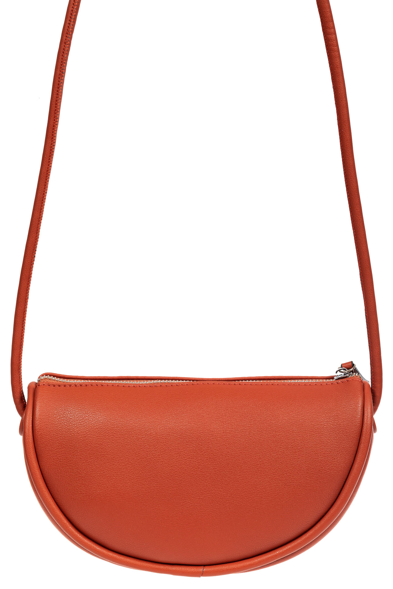 На фото 3 - Кожаная сумка Saddle Bag, цвет кирпичный