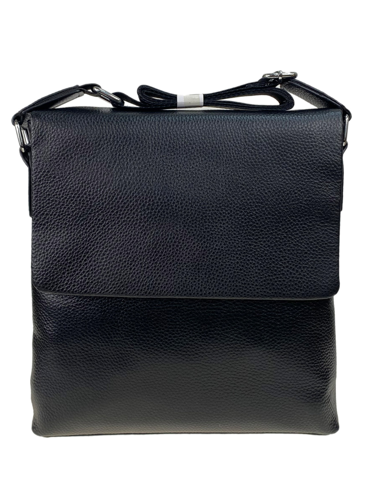 На фото 2 - Мужская сумка планшет из натуральной кожи, цвет черный 