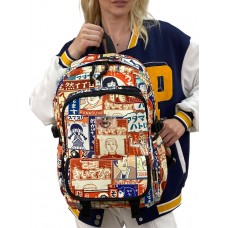 На фото 1 - Молодежный рюкзак из текстиля, мультицвет 