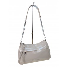 На фото 1 - Женская сумка из искусственной кожи, цвет бело-серый