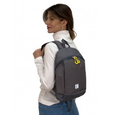 На фото 1 - Молодежный рюкзак из текстиля, цвет серый