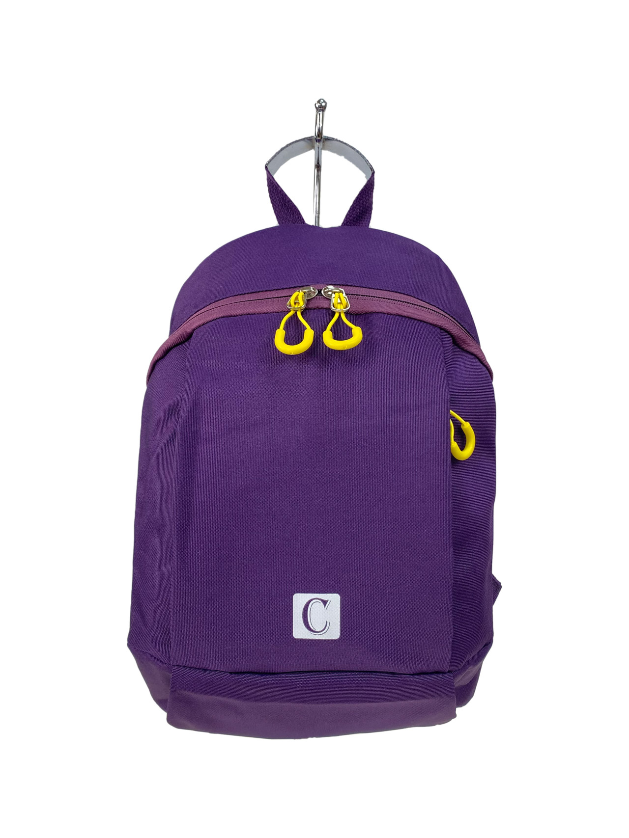 На фото 3 - Молодежный рюкзак из текстиля, цвет фиолетовый 