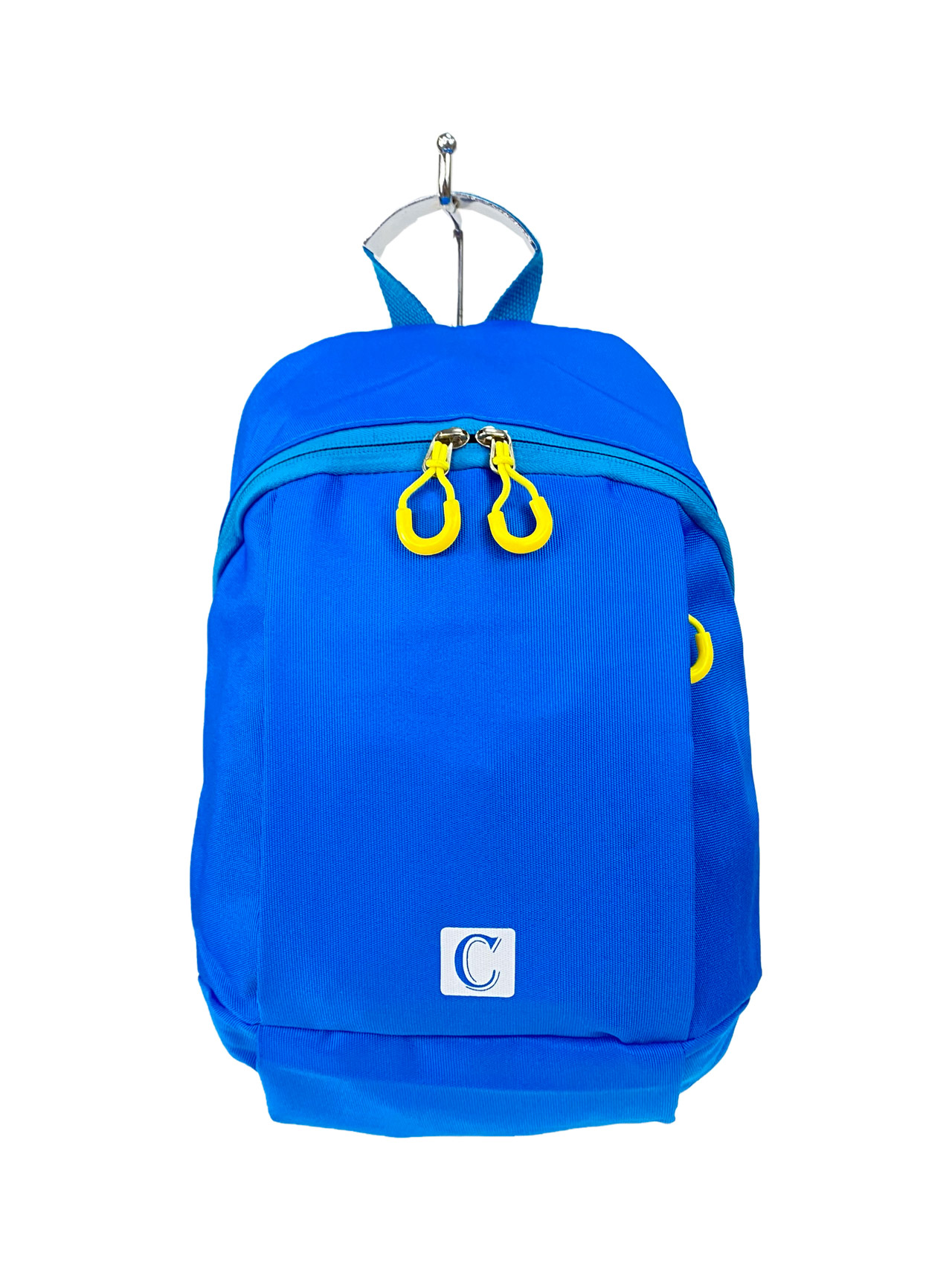 На фото 3 - Молодежный рюкзак из текстиля, цвет голубой