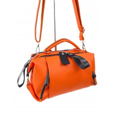 На фото 3 - Женская сумка  из искусственной кожи, цвет оранжевый 