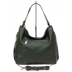 На фото 3 - Большая женская сумка из искусственной кожи, цвет зеленый