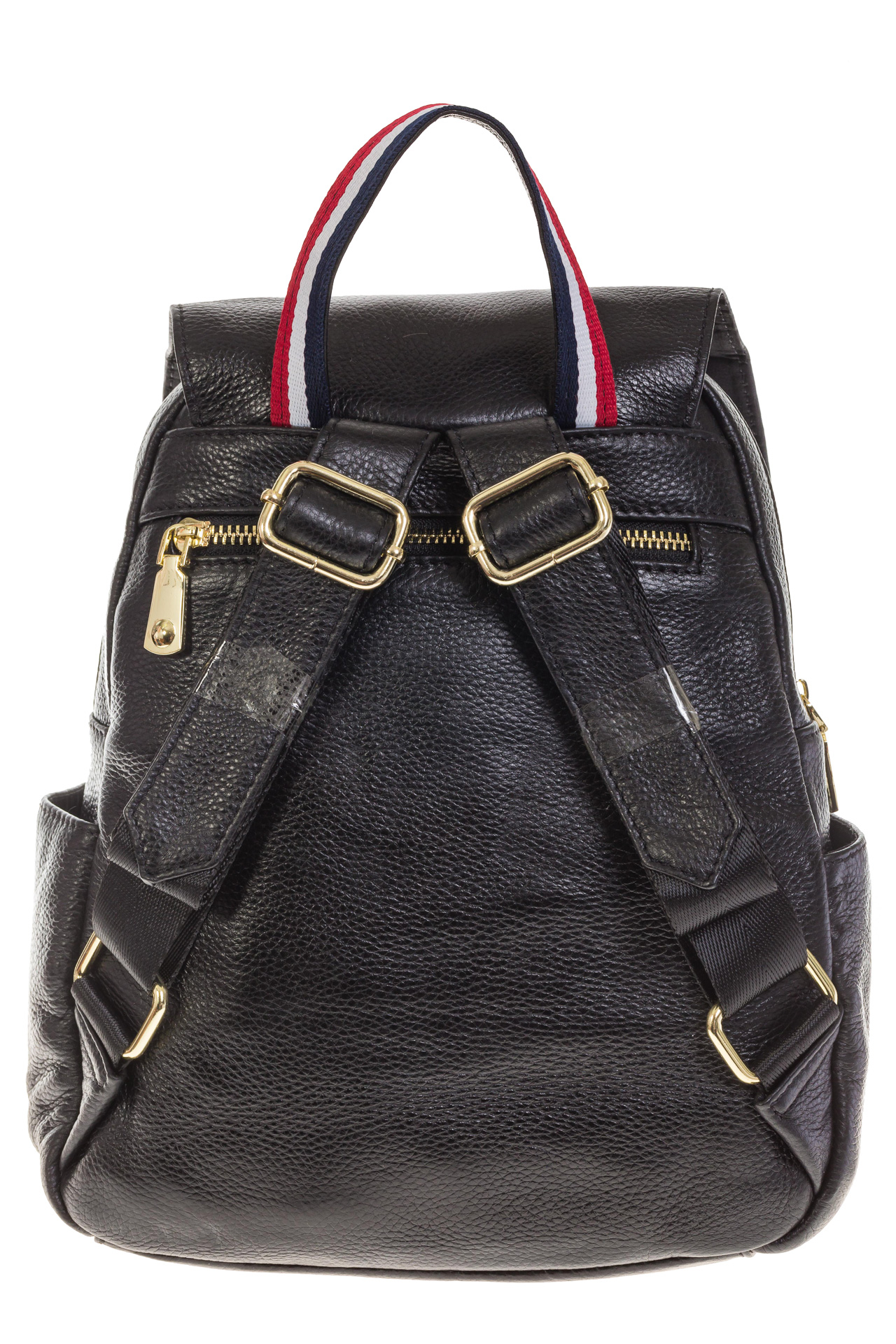 На фото 3 - Женский рюкзак из натуральной кожи черного цвета 672